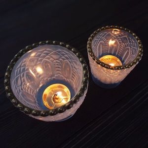 Cut Glass Tea Light Holders